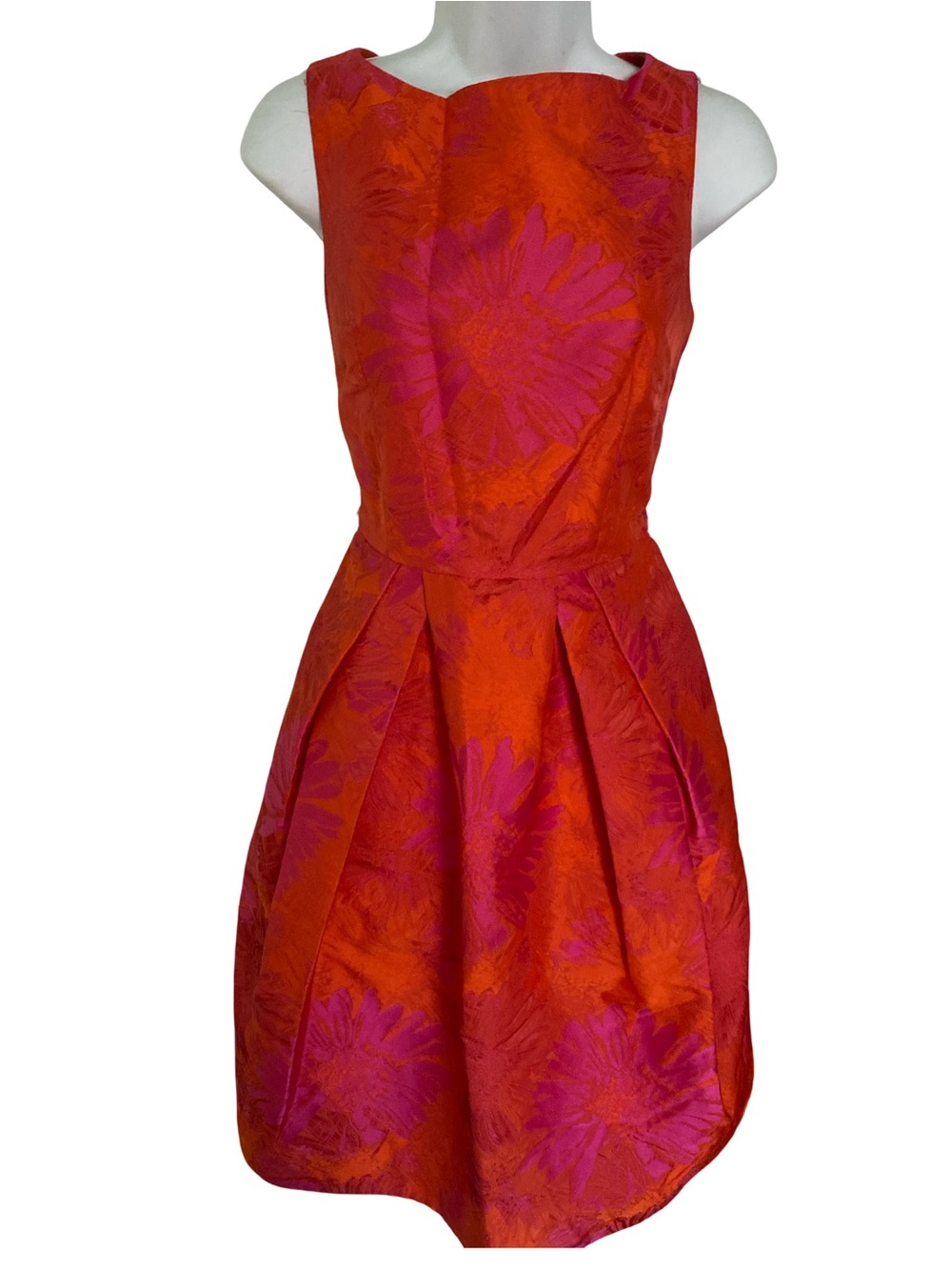 Carlisle Orange & Pink Floral Cocktail Dress